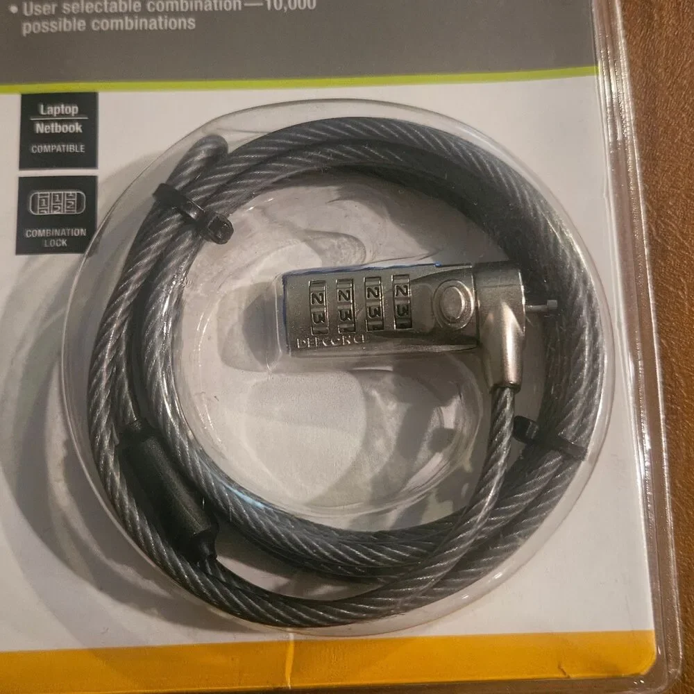 Targus DEFCON CL Laptop Cable Lock Resettable Combination Security Lock New